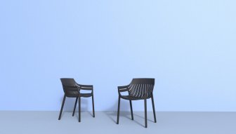 Лаунж-кресло пластиковое Vondom Spritz Basic черный