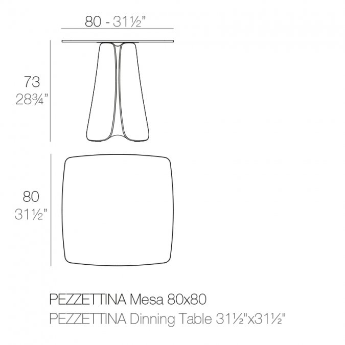 Стол обеденный ламинированный Pezzettina Basic