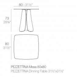 Стол обеденный ламинированный Pezzettina Basic