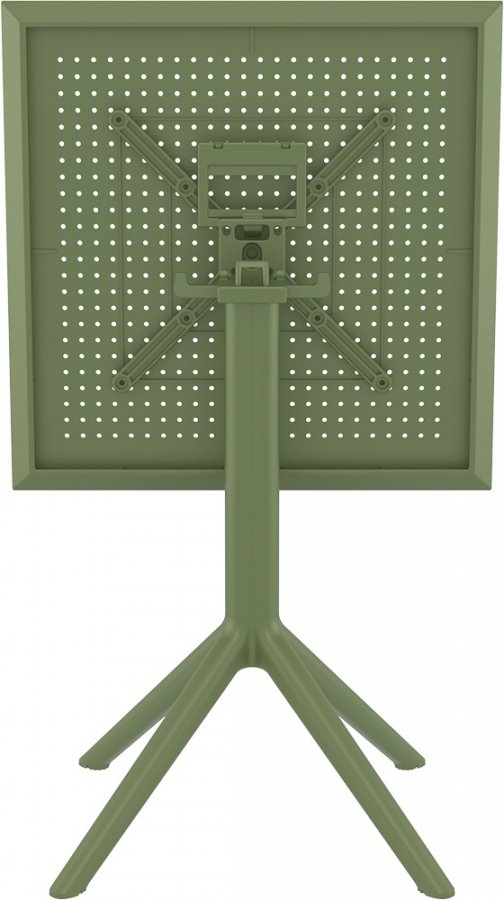 Стол пластиковый складной Sky Folding Table 60, оливковый, 600х600х740 мм