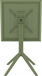 Стол пластиковый складной Sky Folding Table 60, оливковый, 600х600х740 мм