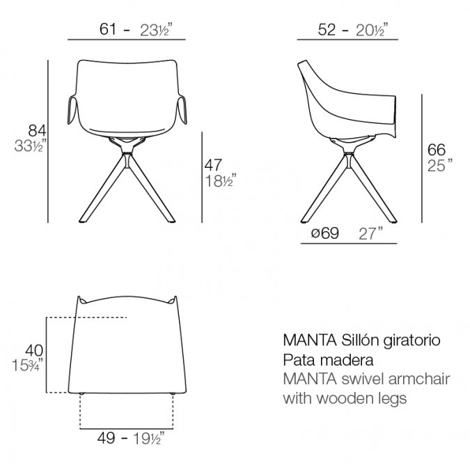 Кресло офисное пластиковое Manta