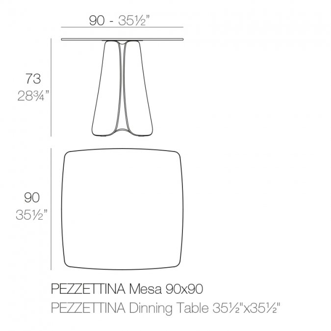 Стол обеденный ламинированный Pezzettina Basic