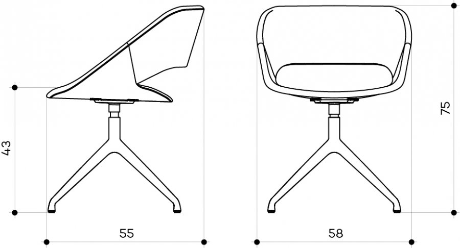 Кресло с обивкой Kabira Fabric SP