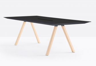 Стол с каналом для протяжки проводов Arki-Table CC Wood