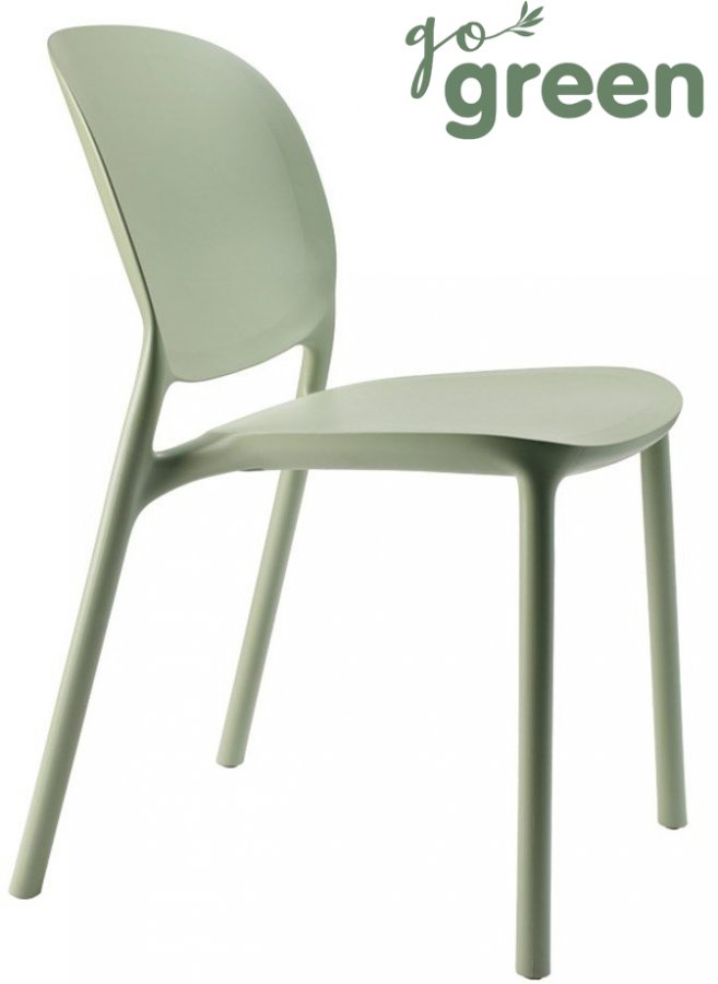 Стул пластиковый Scab Design Hug Go Green зеленый шалфей