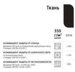 Зонт профессиональный диаметром 2.5 м Palladio Standard