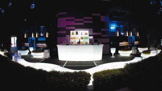 Стойка пластиковая барная светящаяся Jumbo Corner Lighting