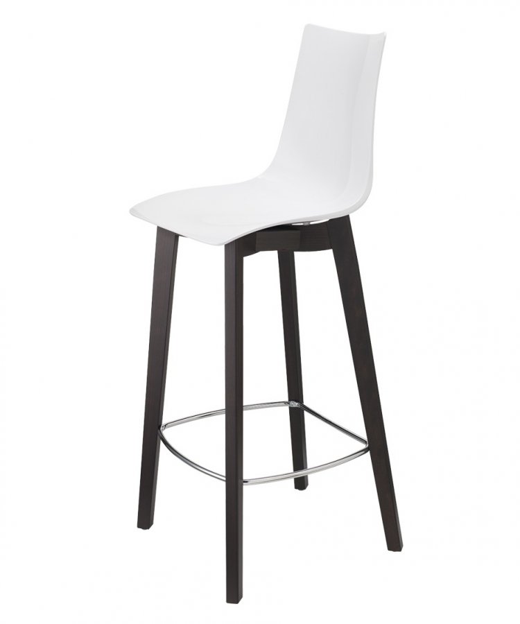 Стул барный пластиковый Scab Design Natural Zebra Antishock венге, белый