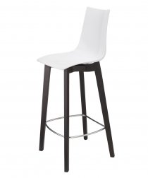 Стул барный пластиковый Scab Design Natural Zebra Antishock венге, белый