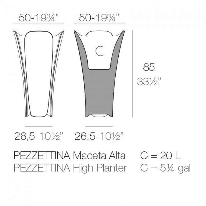 Кашпо пластиковое Pezzettina Basic