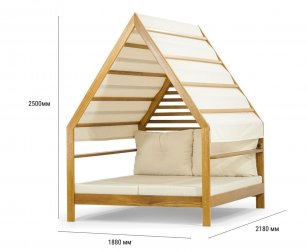 Шатер деревянный с лежаками-thumbs-Фото3