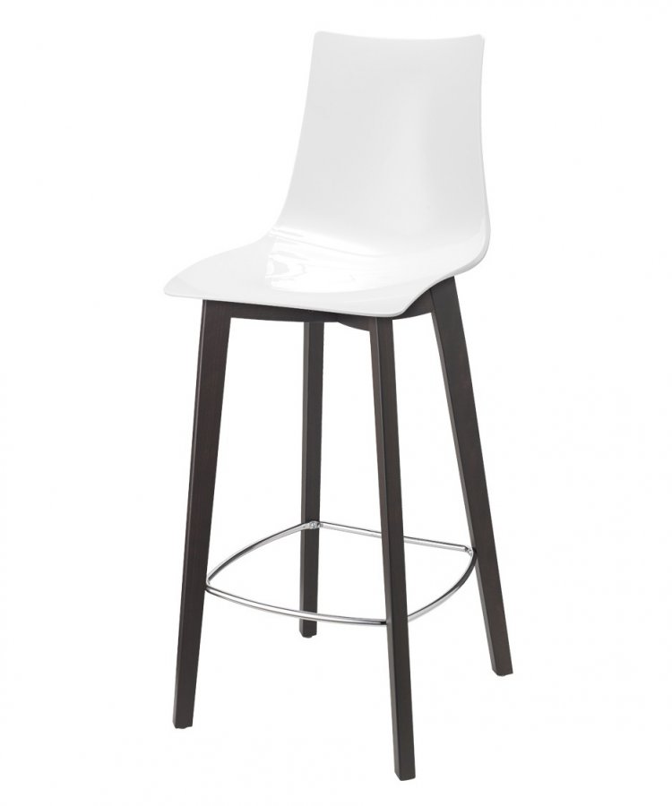 Стул барный пластиковый Scab Design Natural Zebra Antishock венге, белый