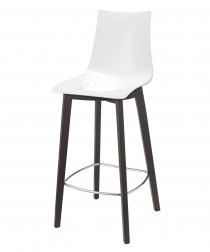 Стул барный пластиковый Scab Design Natural Zebra Antishock венге, белый