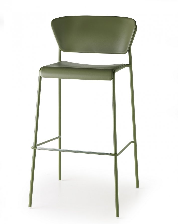 Стул пластиковый барный Scab Design Lisa Technopolymer Go Green оливковый