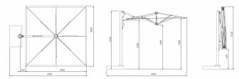 Зонт профессиональный 3.5х3.5 м Astro Titanium