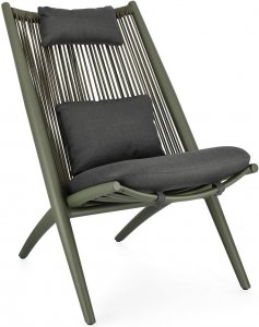 Aloha Лаунж-стул плетеный с подушками