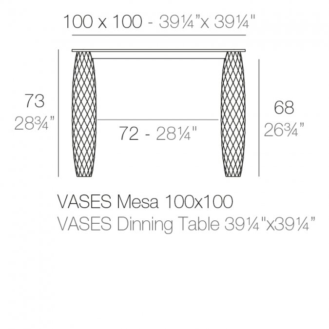 Стол обеденный ламинированный Vases Basic