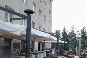 Зонт профессиональный двухкупольный 3.5х7 м Alu Double Dark