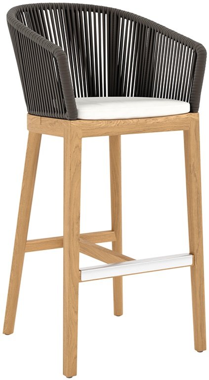 Кресло барное плетеное с подушкой JANUS et Cie Heron натуральный, ореховый