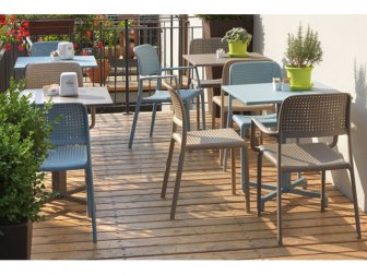 Стул пластиковый Nardi Bora Bistrot голубой