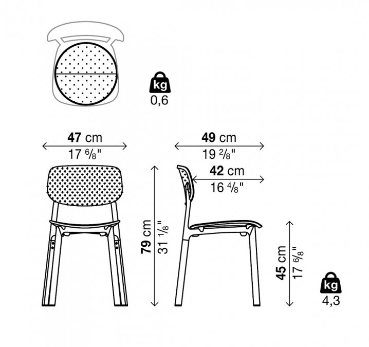 Стул пластиковый Kristalia Colander