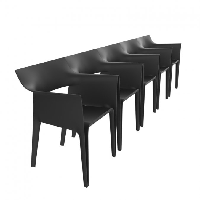 Кресло пластиковое Vondom Hidra Basic черный