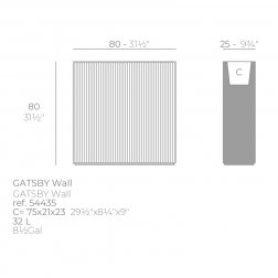 Кашпо пластиковое Gatsby Wall Basic