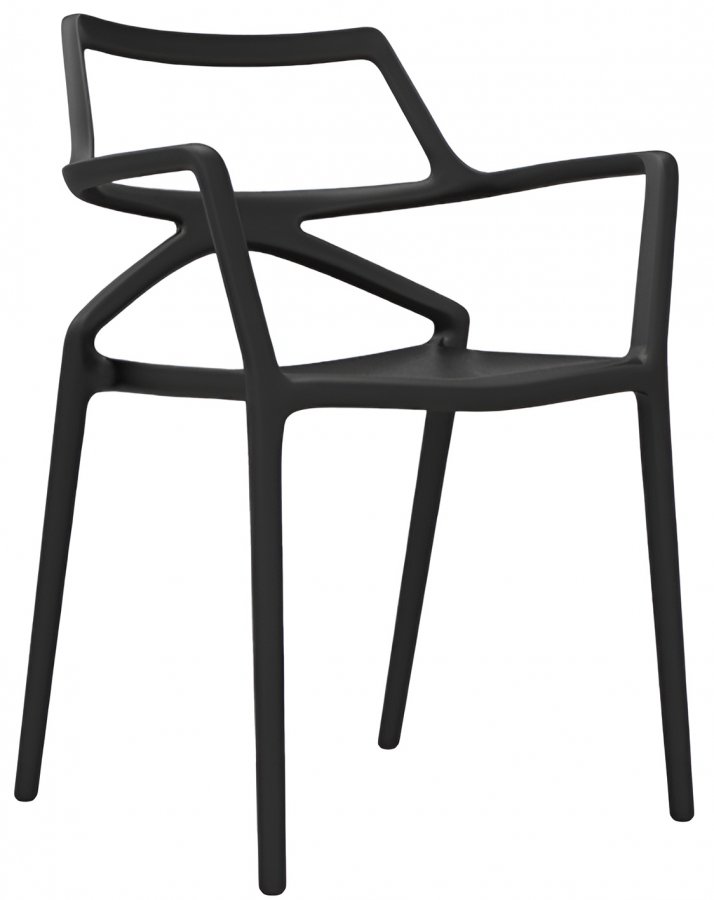 Кресло пластиковое Vondom Delta Basic черный