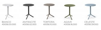 Стол пластиковый обеденный Step + Step Mini, голубой, Ø605х400-765 мм