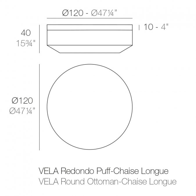 Пуф пластиковый с подушкой Vela Basic