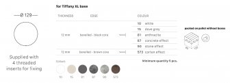 Столешница круглая Compact Laminate для подстолья Tiffany XL