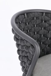 Стул плетеный с подушкой Garden Relax Harlow антрацит, графит