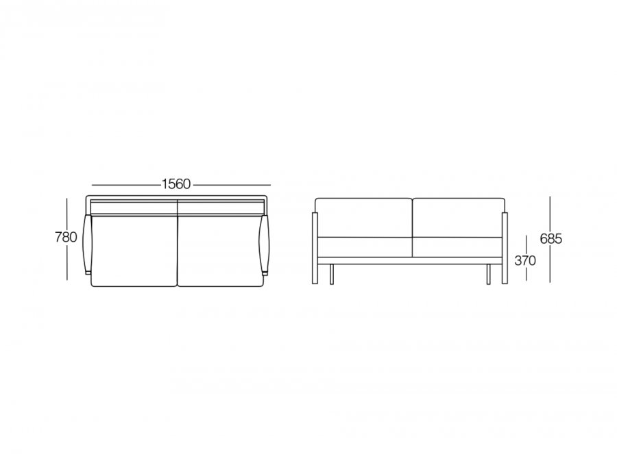 Диван двухместный Loca Sofa LS 02