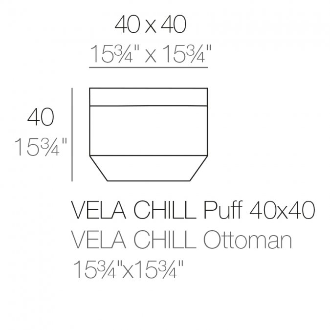 Пуф пластиковый с подушкой Vela Basic