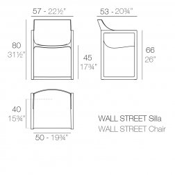 Кресло пластиковое Vondom Wall Street Basic черный