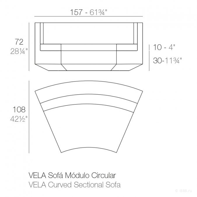 Модуль угловой с подушкой Vela Basic