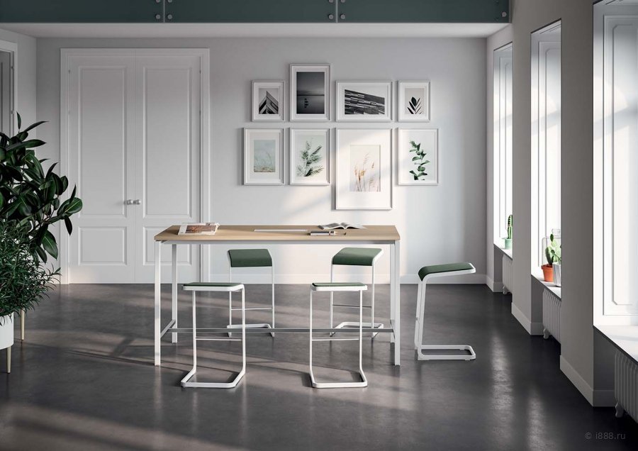 Табурет барный с обивкой Quadrifoglio C-stool