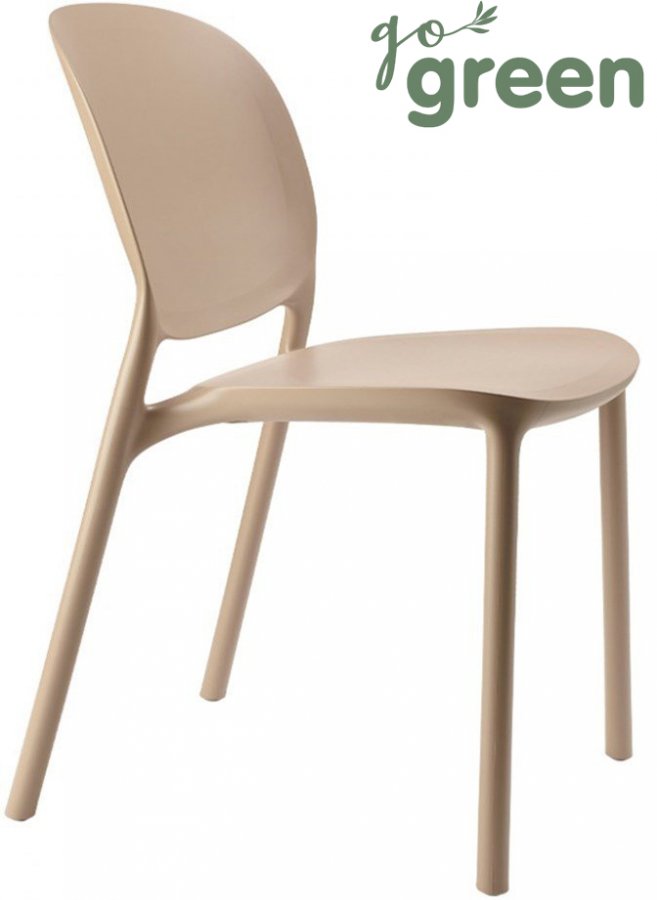 Стул пластиковый Scab Design Hug Go Green тортора