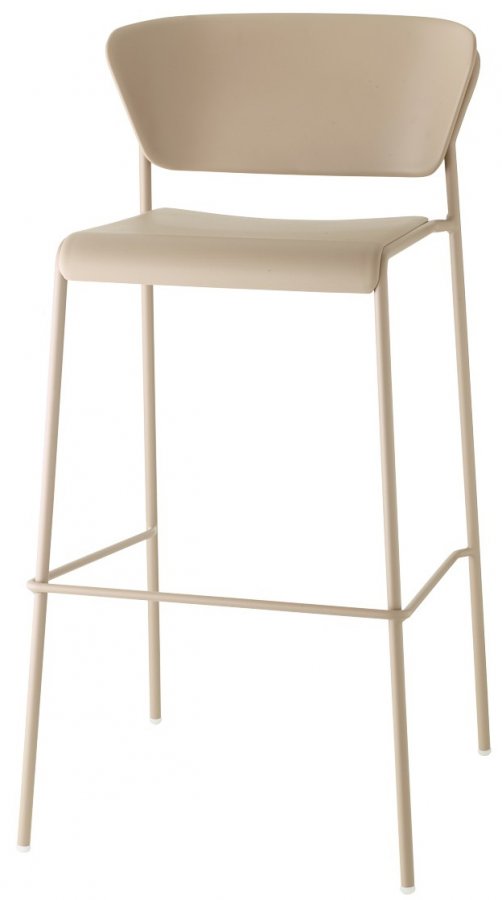 Стул пластиковый полубарный Scab Design Lisa Technopolymer Go Green тортора