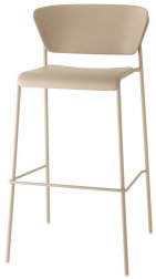 Стул пластиковый полубарный Scab Design Lisa Technopolymer Go Green тортора