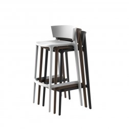Стул пластиковый барный Vondom Africa Basic глиняный