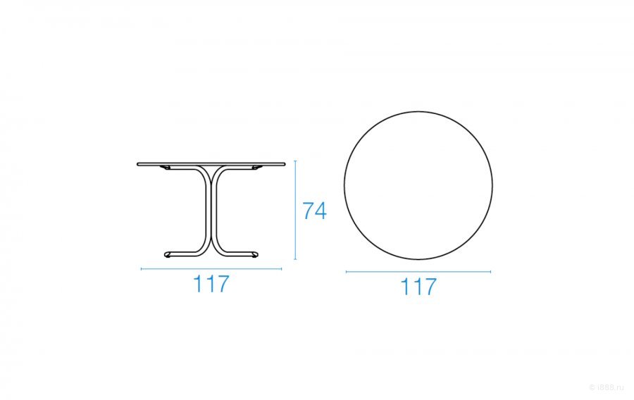 Стол обеденный металлический Table System