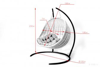 Кресло плетеное подвесное Cocoon Twin