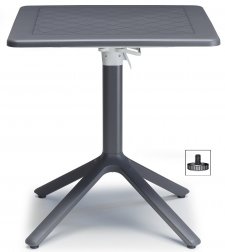 Стол пластиковый складной Eco Folding, антрацит, 700х700х750 мм
