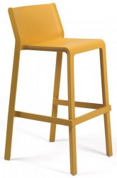 Стул пластиковый барный Nardi Trill Stool горчичный