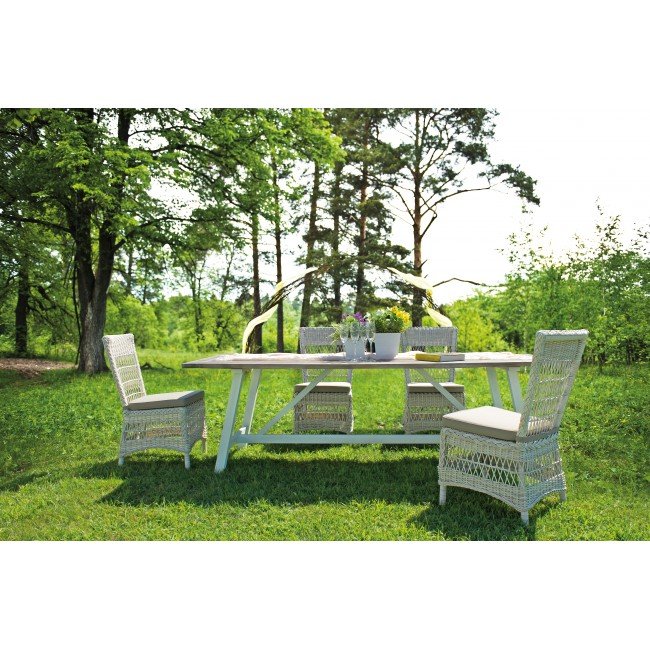 Стул плетеный с подушкой Garden Relax Jupiter белый
