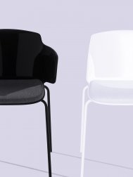 Кресло пластиковое с обивкой Classy