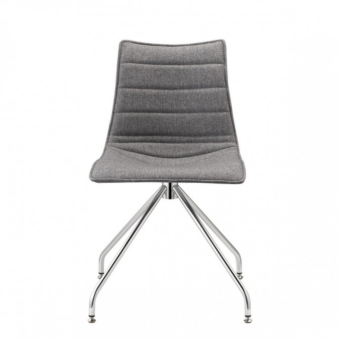 Стул с обивкой Scab Design Zebra Pop хром, серый