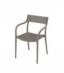 Кресло пластиковое Vondom Madison Slats тортора